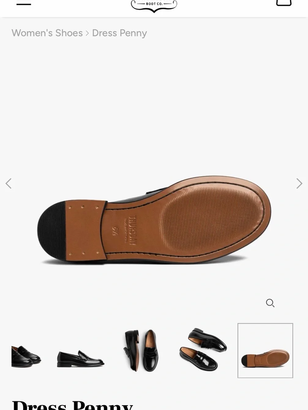 Thursday Boot Black Dress Penny Loafers